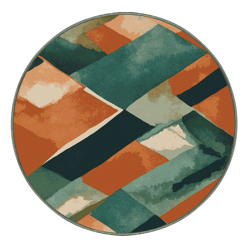 Sandstone Serpents Rug, Round 7'