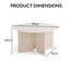 Modern Travertine Finish Square Coffee Table 70cm