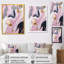 «Gold and Pink Swirl Ink V», art abstrait sur toile marbrée-472013718-472013721