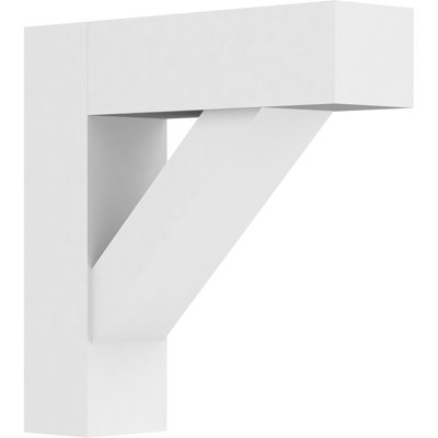 5"W x 20"D x 20"H Standard Traditional Architectural Grade PVC Bracket with Block Ends