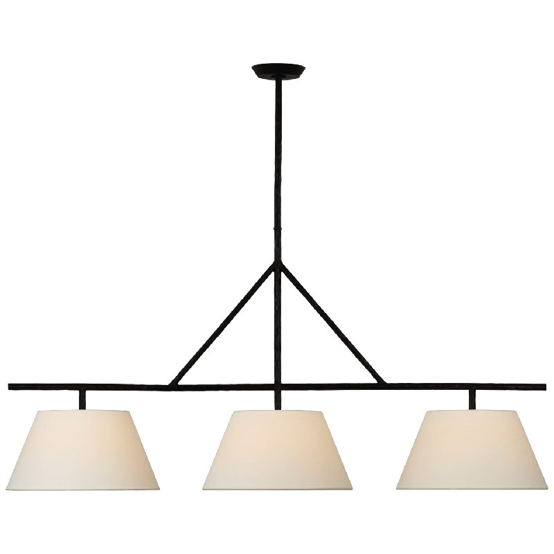 Suzanne Kasler Collette Large Linear Pendant, Aged Iron