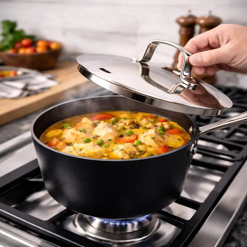 Casserole antiadhésive en céramique avec couvercle Alva Maestro, 2 pintes