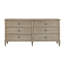 Commode double en bois Victoria Light Natural à 6 tiroirs-1067326231