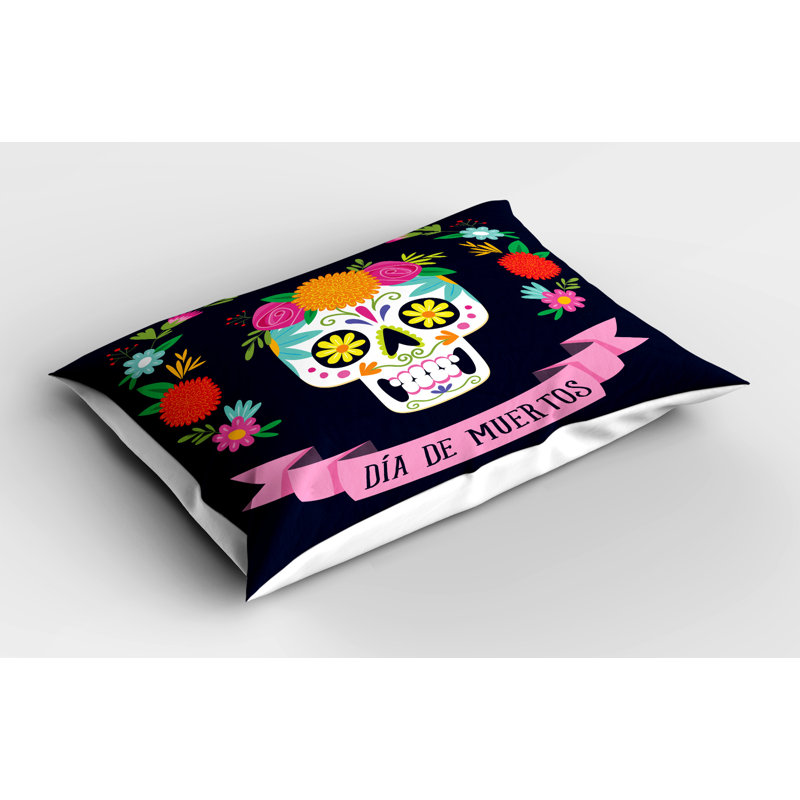 Multicolore couronne et taie décorative Ambesonne Sugar Skull