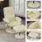 360° Swivel Recliner Chair With Ottoman, 5-Point Vibration Massage, Heated Seat, And 140° Adjustable Backrest In PU Leather