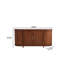 Armoire de rangement en bois massif brun de style américain 70,87 "
