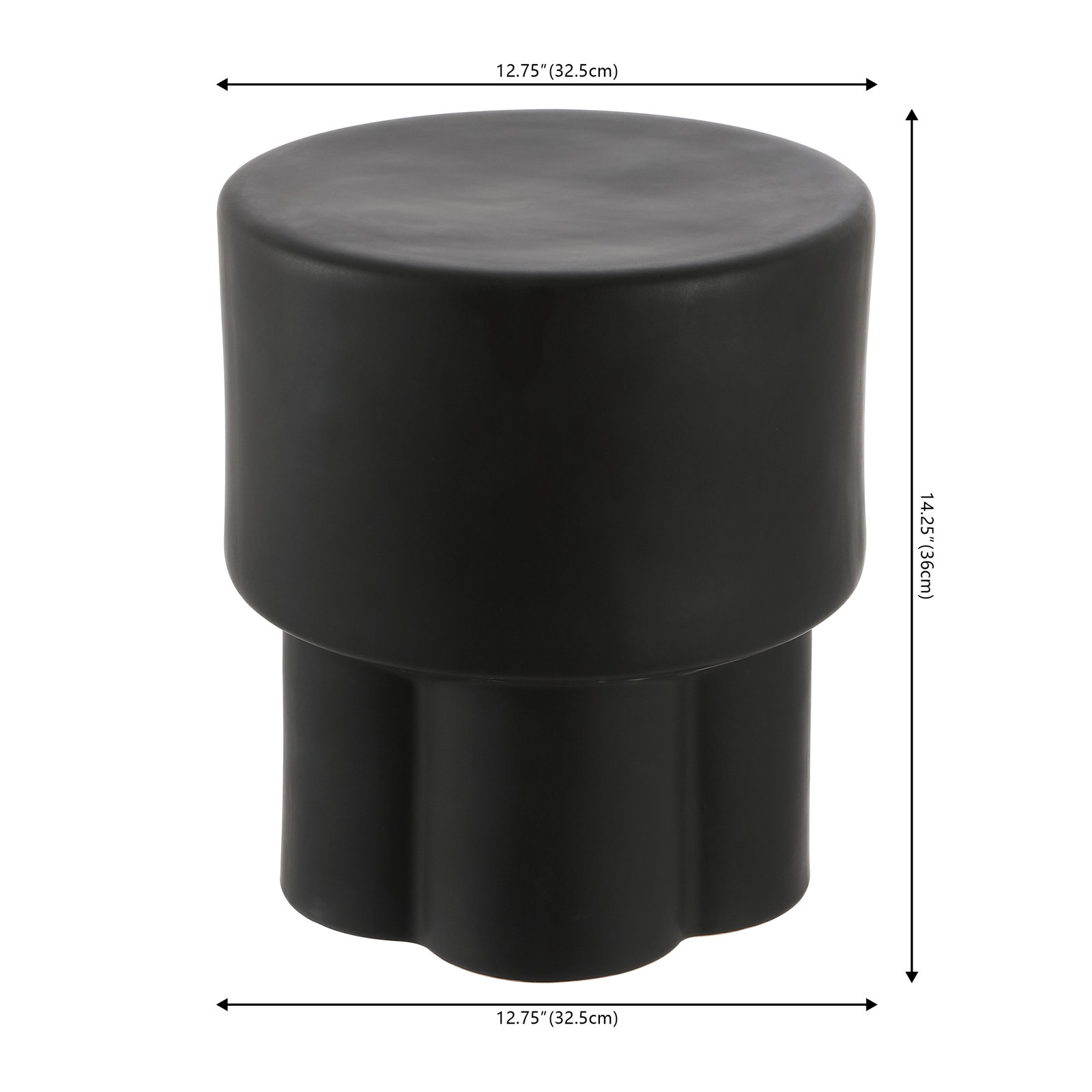 Portside End Table, Matte Black