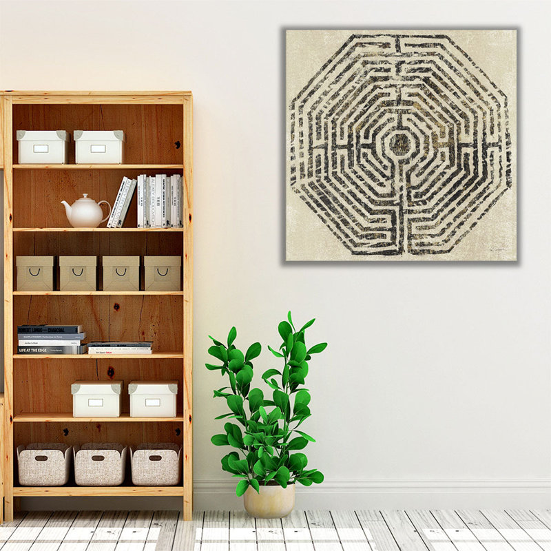 Labyrinthe - reproduction d'art sur toile, H 24 po x l 24 po