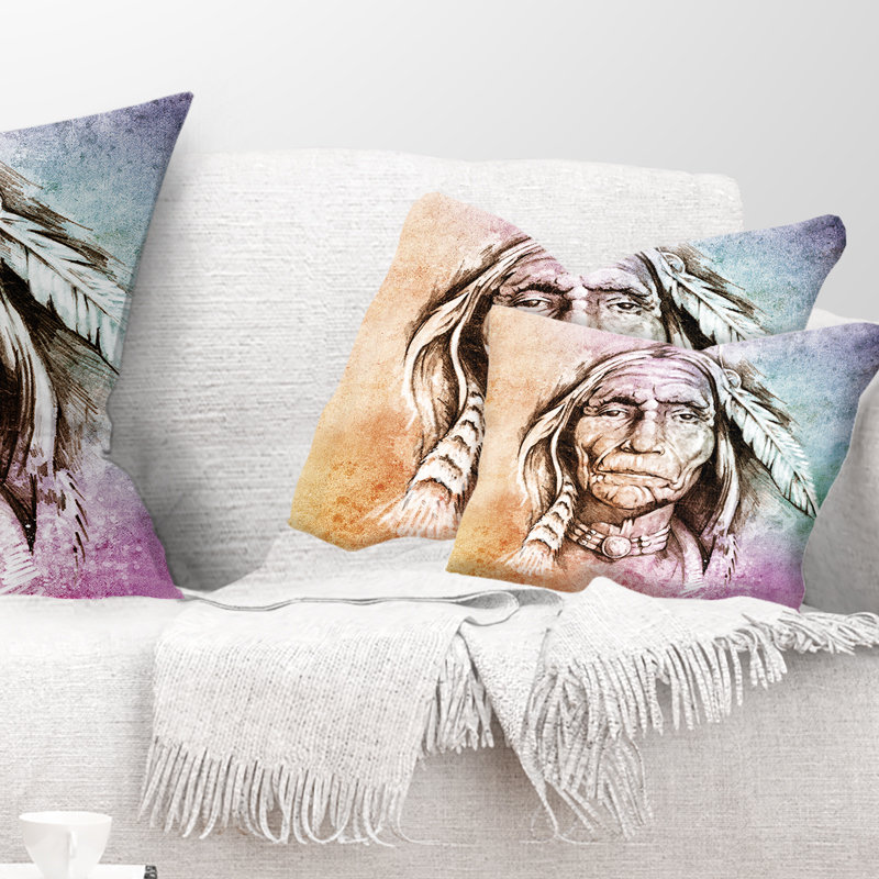 Coussin American American Head, Rectangulaire, 12 po x 20 po
