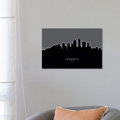 Louisville Kentucky City Skyline by Michael Tompsett - Wrapped Canvas Graphic Art