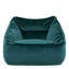 Natalia Velvet Armchair Bean Bag and Round Footstool-63657282