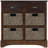 TREXM Rustic Storage Cabinet With Two Drawers And Four Classic Rattan Basket For Dining Room/Living Room-1711268612