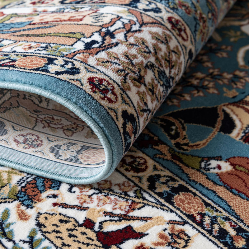 Ledger Oriental Indoor Rug, Octagon 7'10" x 7'10", Blue