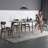 Gray + Nut-brown Rectangular Sintered Stone + Solid Wood Dining Table-1583178956