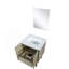 Meuble-lavabo de salle de bain 24 po X P 20 po D, plateau en marbre de culture et Miroir-2011432916