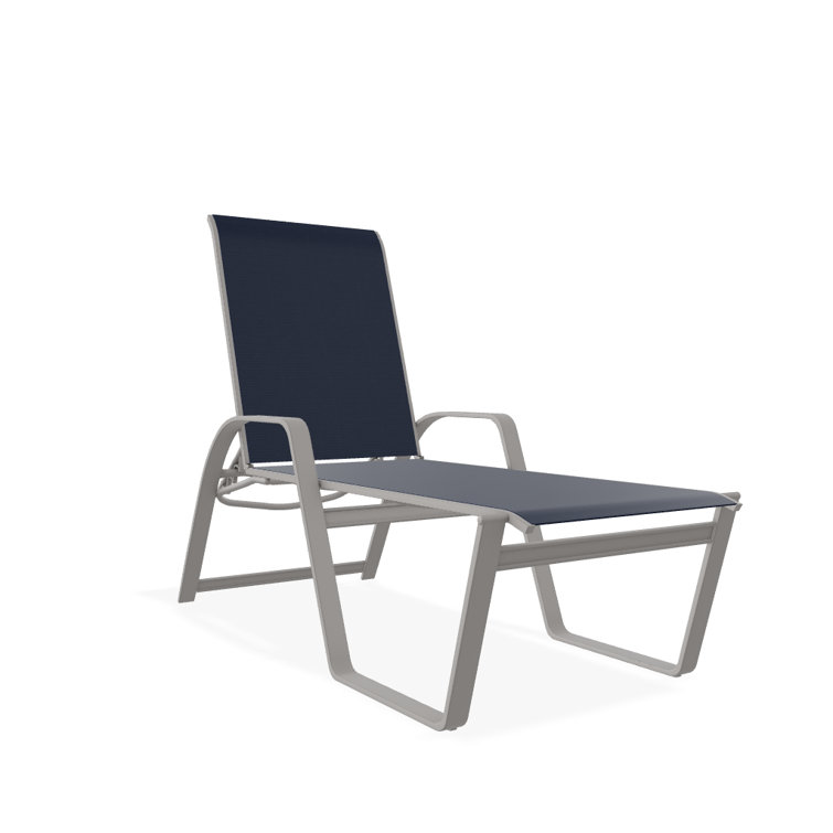 Holna Outdoor Rust-Resistant Metal Chaise Lounge