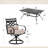 Leonard 6 - Person Patio Dining Set with Rectangular Table , Cushions Included