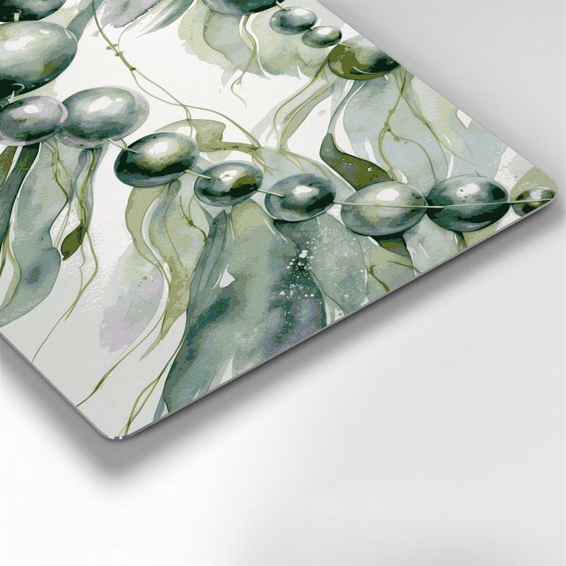 Art mural en métal Botanical String of Pearls, H 11 po x l 14 po