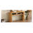 TREXM Rustic Console Table with Fluted Legs, Natural Solid Wood Veneer Farmhouse Entryway Table