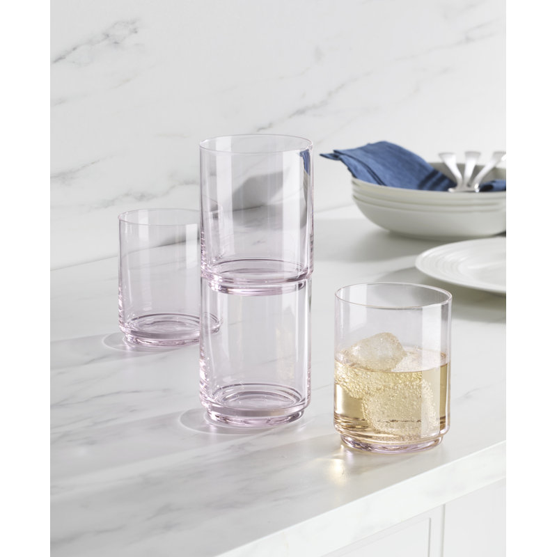 Ensemble de 4 glacières empilables Lenox Tuscany, 14 oz, Rosé
