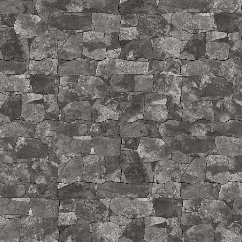 Caldera Vulcano 13" x 25" Porcelain Stone Look Wall & Floor Tile, Black