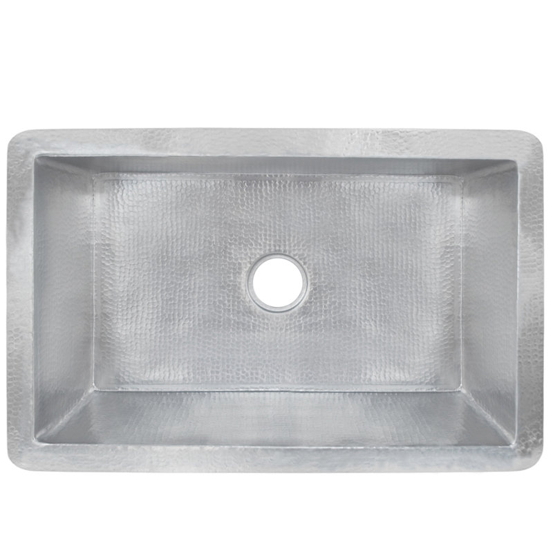 Cocina Undermount Kitchen Sink, Brushed Nickel, 10" H x 30" L x 18.5" W