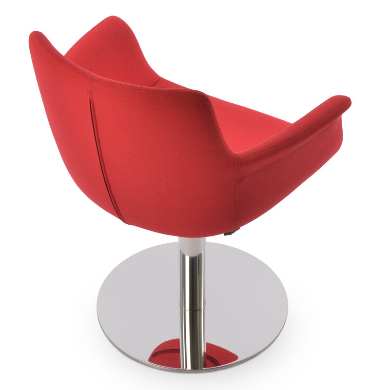 Chaise de salle à manger rembourrée Bottega, Marron foncé, Poli