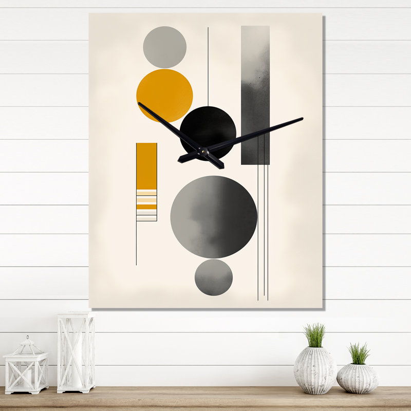 Minimal Circular Illustration géométrique VII - Très grandes horloges murales géométriques modernes