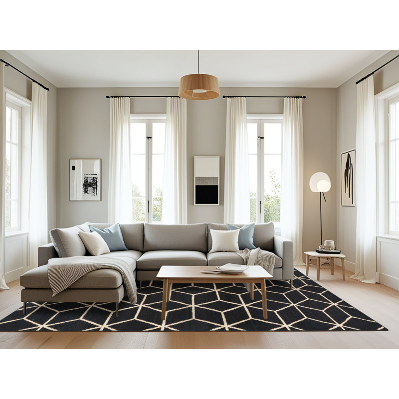 Abstract Indoor Rug, Rectangle 8' x 10'