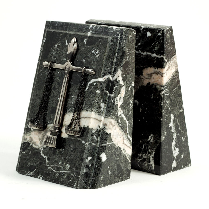 Modern & Contemporary Marble Non-Skid Bookends