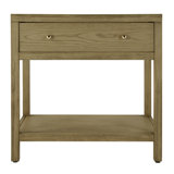 Nora 30 in. W Wood 1 Drawer Wide Nightstand with Shelf