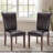 Nailhead Trim Leather Upholstered Side Chair Wood Dining Chair (Set of 4)-1335423780