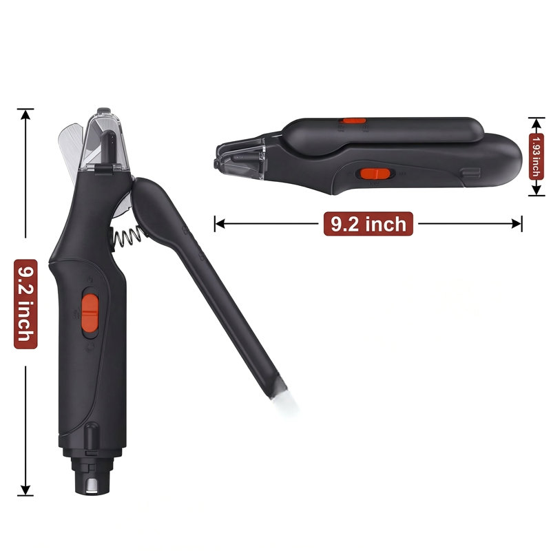 Tondeuse et coupe-ongles 2 en 1 pour chiens et chats de toutes tailles, avec capteur rapide et garde de sécurité, USB rechargeable avec 2 lumières DEL