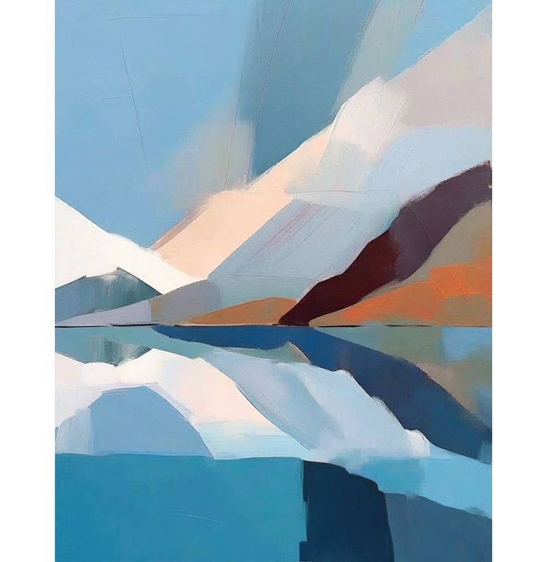 "Paysage 51" sur toile, H 18 po x l 15 po
