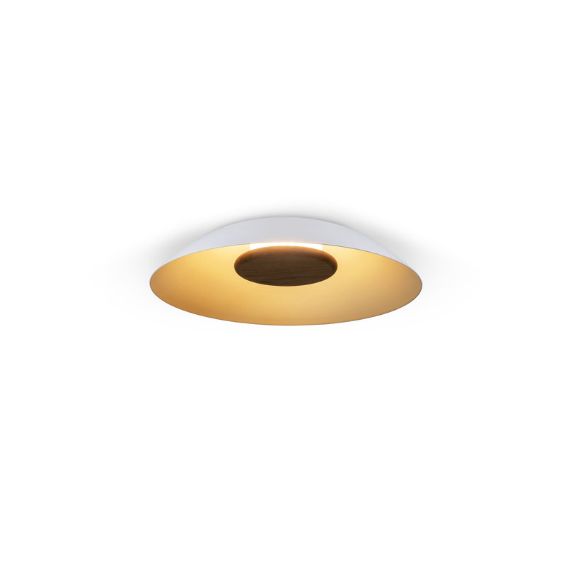 Volo 18" LED Flush Mount, Brushed Brass/White, 3000K