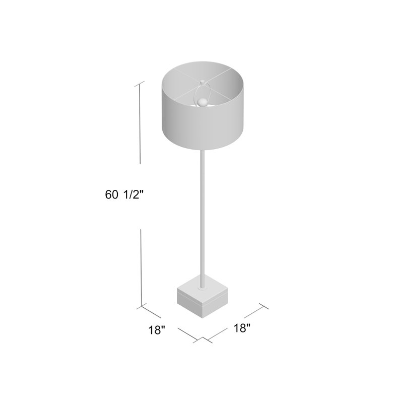 Lampe sur pied 60,5 po Vickey