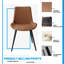 Chaise d'appoint rembourrée en similicuir Kamai avec pieds en acier au carbone-783912336-746892822