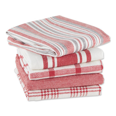 Cotton Stripe Jacquard Tea Towel Kitchen Towel