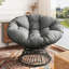 Chaise ergonomique en osier 41,5 po avec coussin en tissu épais-1314927892-1314927893