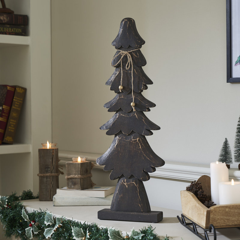 Arbre en bois foncé Tidings Timber, H 25 po x l 9 po x P 2 po