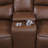 Saddle Brown Upholstered Power Reclining Loveseat
