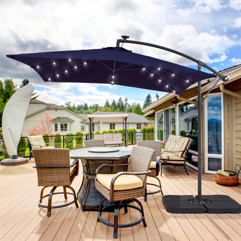 Parasol en porte-à-faux 98,25 po Duyne, Dark Blue