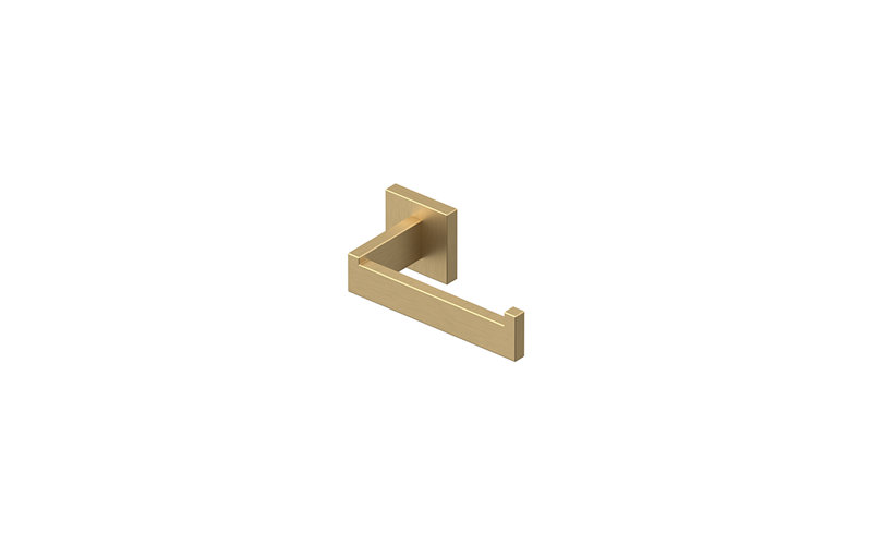 Deltana MM2001-26 TOILET PAPER HOLDER, SINGLE POST, MM SERIES in Polished Chrome, Brushed Brass