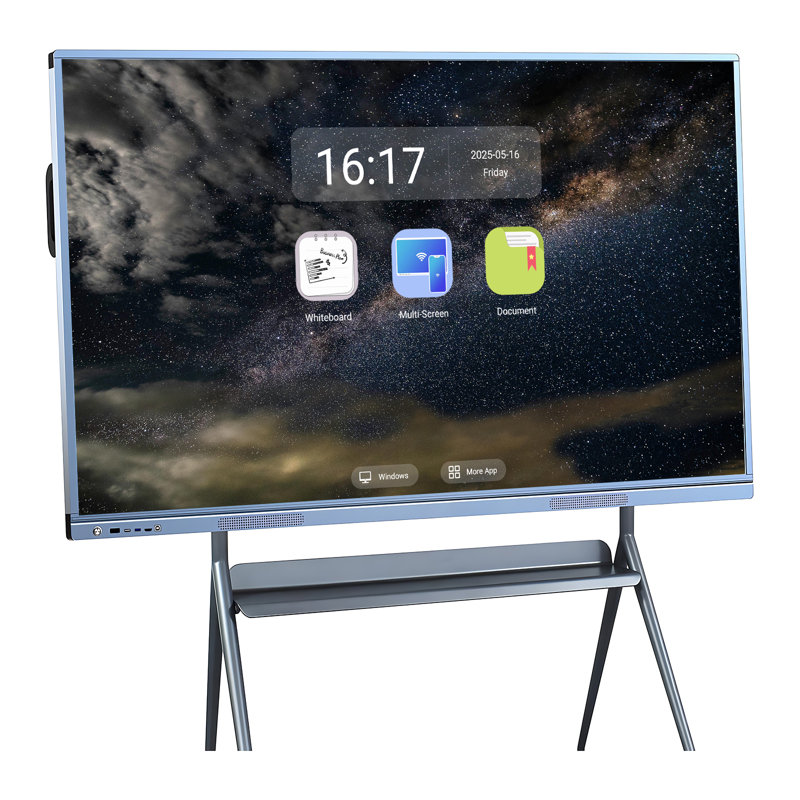 JYXCN 4K Smart Board, tableau blanc interactif à double système d'exploitation, écran tactile intelligent pour les présentations en classe et en entreprise