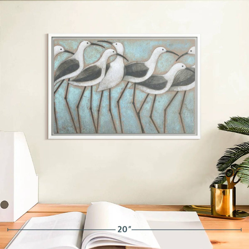 Défilé côtier, Cadre flottant blanc, 13 po x 9 po