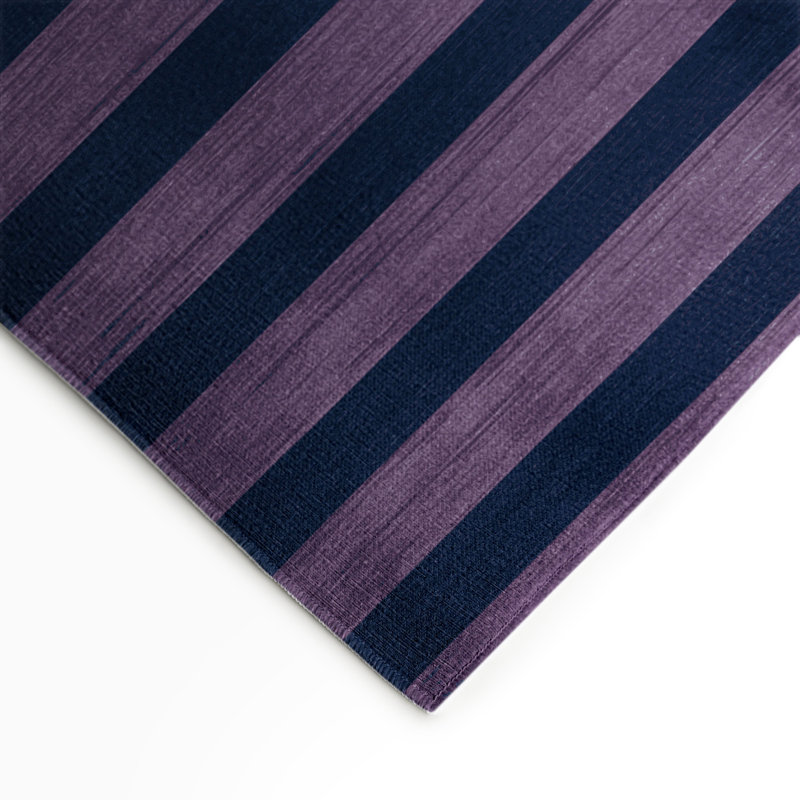 HorizontalStripes Blue Indoor and Outdoor Area Rug, Rectangle 9' x 12'