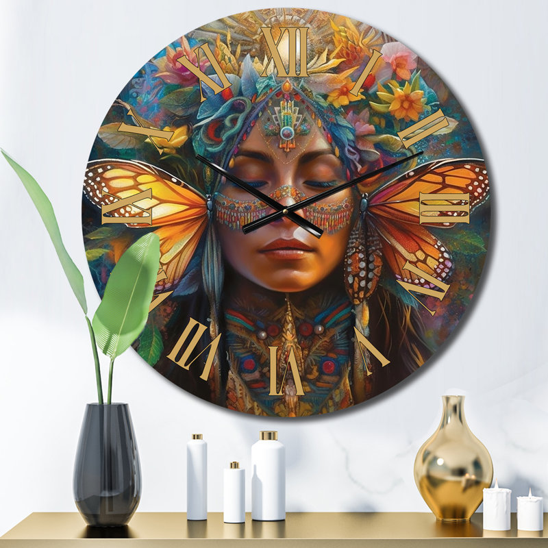 Horloge murale en métal Courtlyn, Moyenne