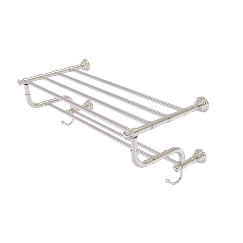 Porte-serviettes mural Freyja, Nickel satiné, P 12,5 po x l 38 po x H 10,6 po