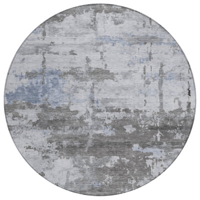 Machine Washable Indoor/Outdoor Chantille ACN2362 Abstract Rug