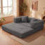 Convertible Sleeper Sofa With Removable Armrests, Corduroy Fabric Sofa Couch, No Assembly Required For Living Room, Dorm, Studio-854940552-849271567